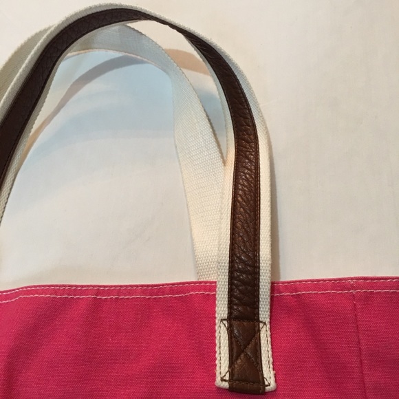 Aeropostale Floral Striped Tote White Pink. - Picture 7 of 8